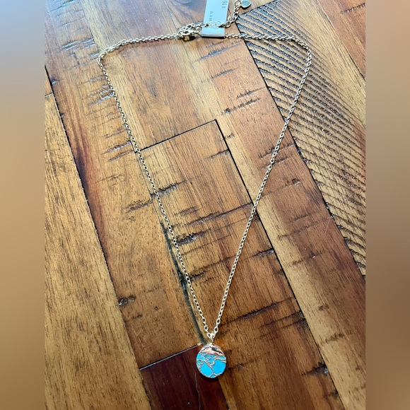 Gold Turquoise Necklace - Picture 1 of 4